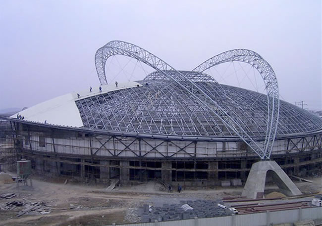 體育中心籃球館球形網架施工工藝
